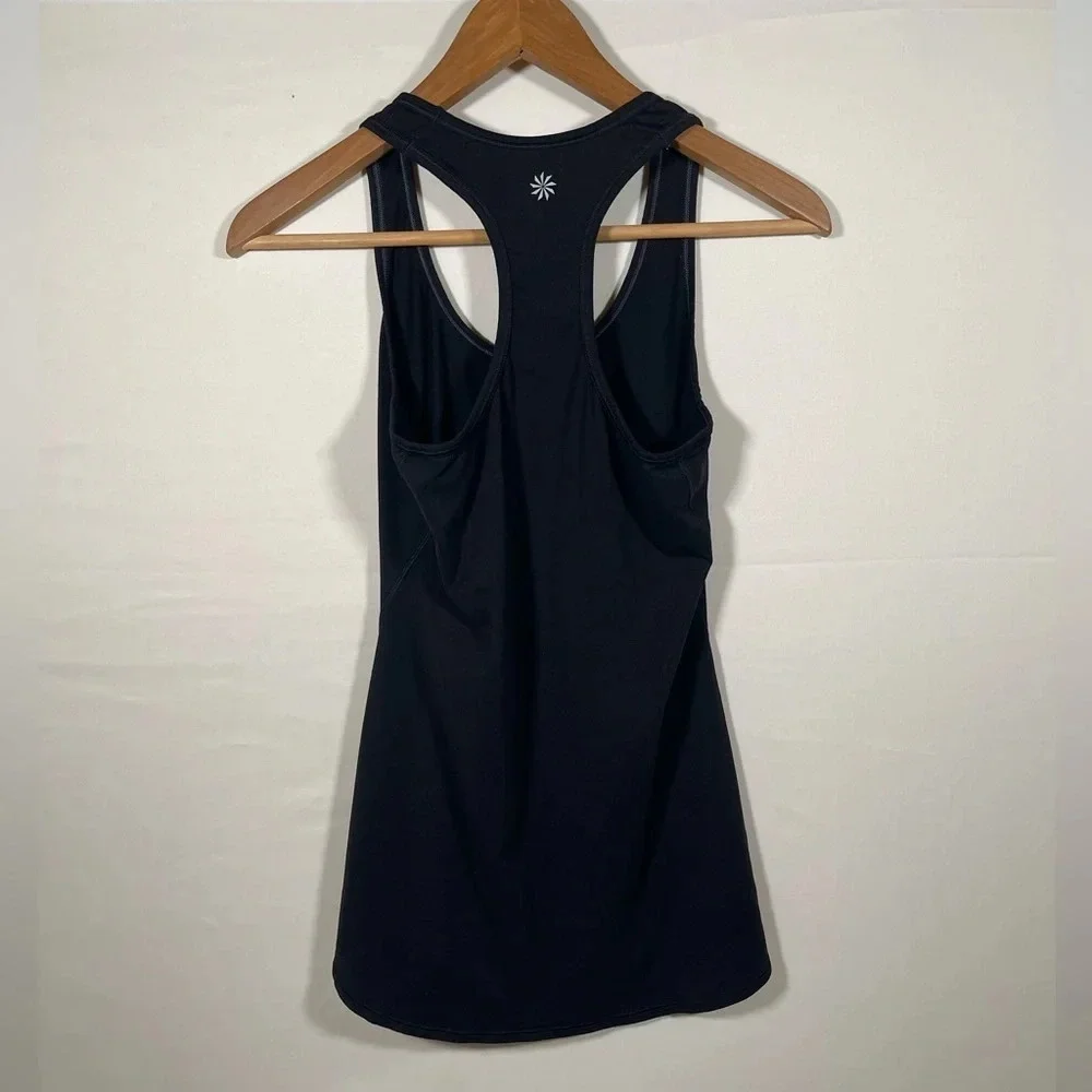 Women’s Athleta Athletic Tank Top Black Racerback Stretch, Size XS - Picture 2 of 4